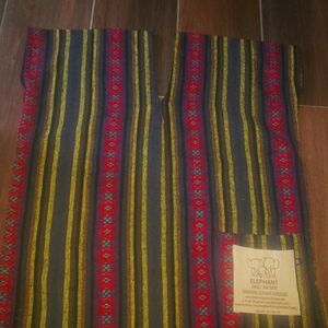 WOMEN'S PONCHO ETNIC ELEPHANT SANCTUARY sz Small
